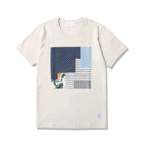 Patchwork Tee - Oatmeal